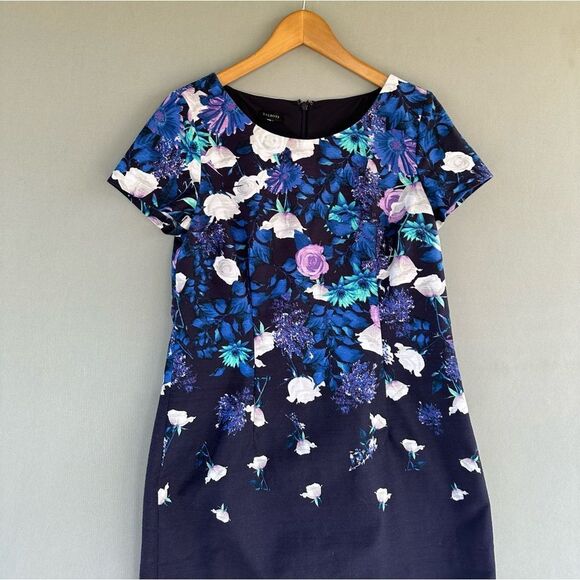 🎉5 for $45🎉 Tabots Dress Women Size 6 Short Sleeve Floral - Picture 3 of 8